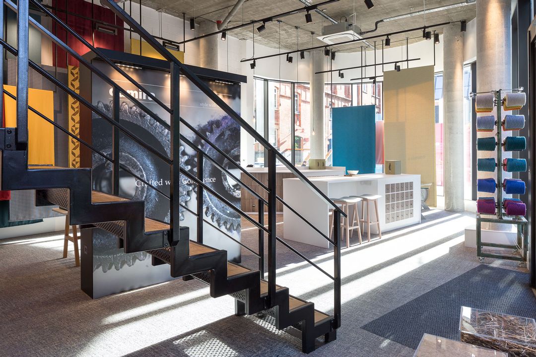 Camira Fabrics Showroom suit fit out in the heart of Clerkenwell, London - Spatial Environments