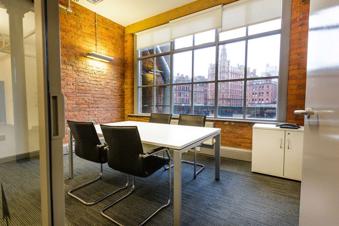 Buffalo 7 - Office space After fit out and furniture installation. Showing outlook view of main boardroom interior