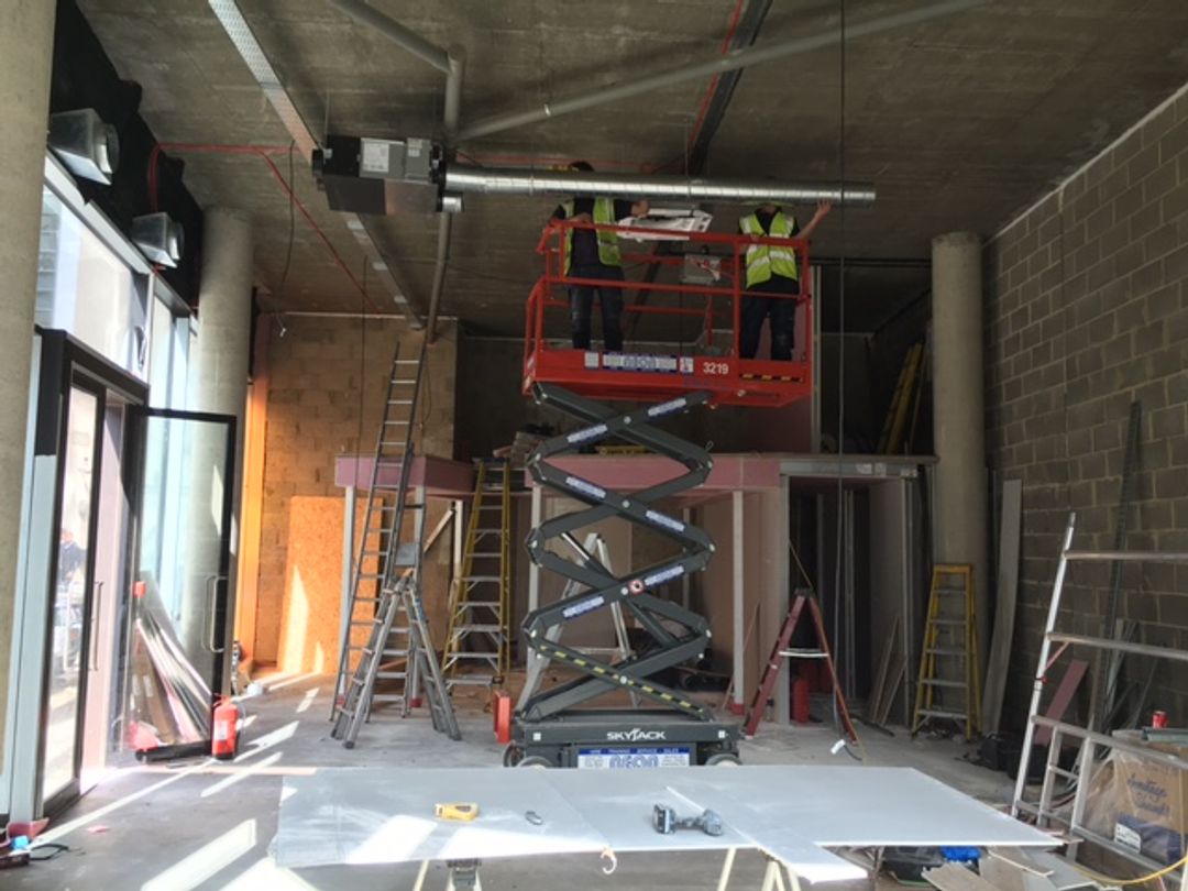 HVAC Equipment being installed